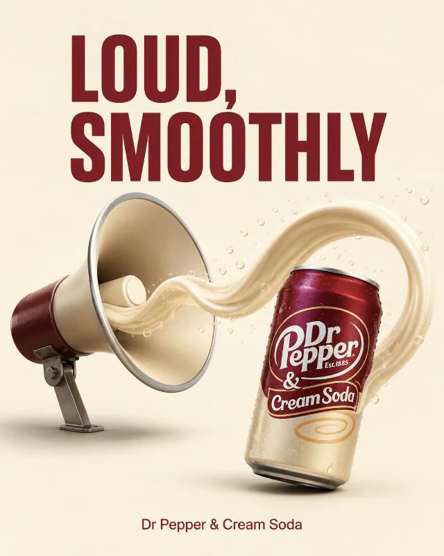 Dr Pepper Cream Soda concept ad