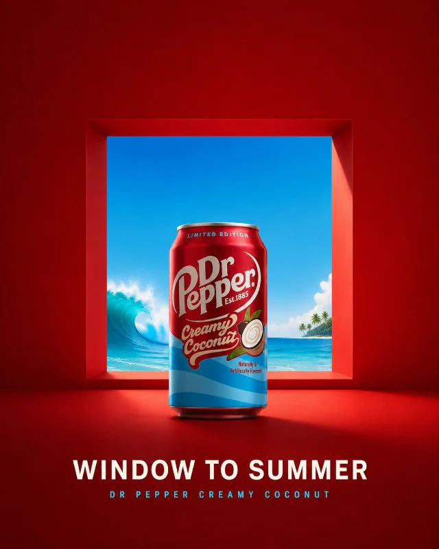 Dr Pepper Creamy Coconut concept ad