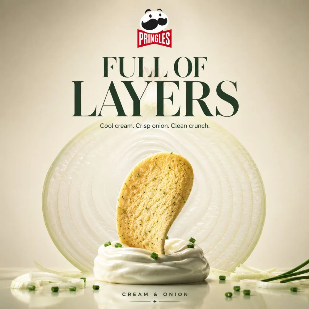 pringles conceptual ads — cream & onion visual 54