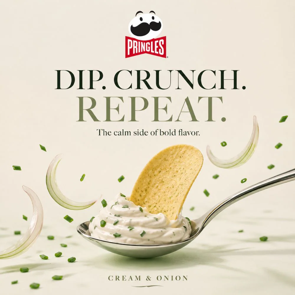 pringles conceptual ads — cream & onion visual 56