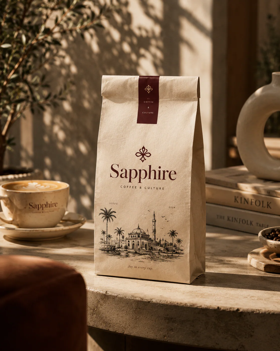 sapphire coffee & culture — packaging visual 4
