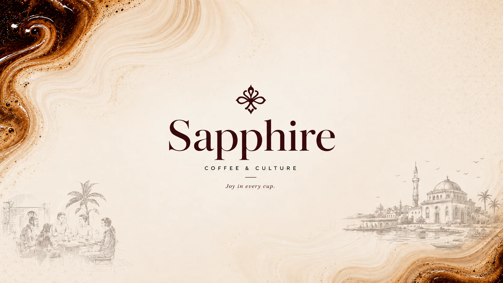 Sapphire Coffee and Culture brand and packaging